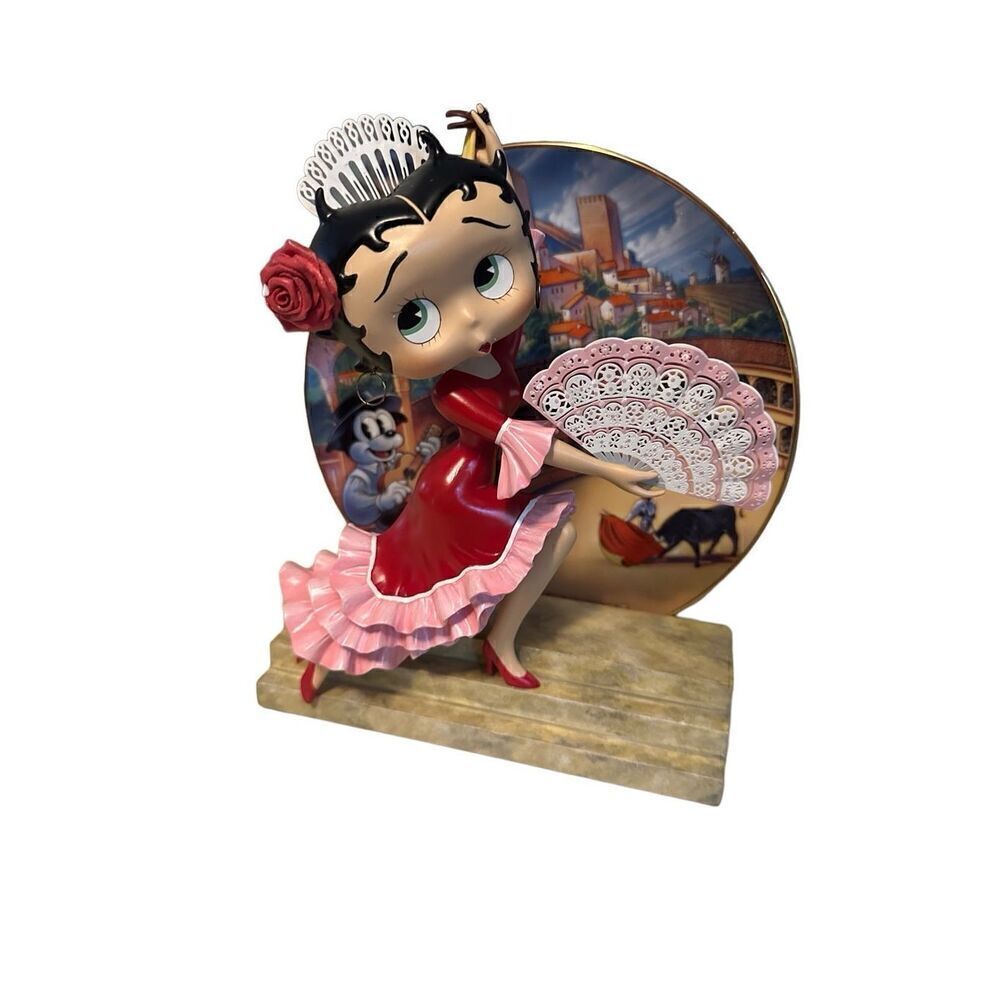 Danbury Mint Betty Boop 2002 Limited Edition “Senorita” Figurine And Plate A2765